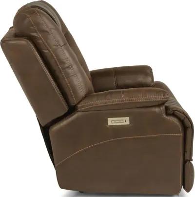 DAKOTA DARK BROWN POWER RECLINER WITH POWER HEADREST AND LUMBAR