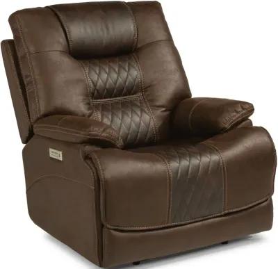 DAKOTA DARK BROWN POWER RECLINER WITH POWER HEADREST AND LUMBAR