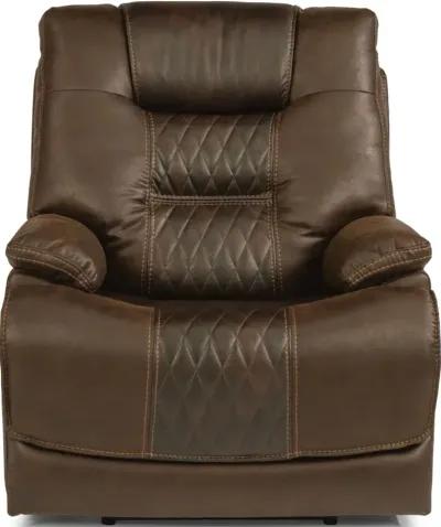 DAKOTA DARK BROWN POWER RECLINER WITH POWER HEADREST AND LUMBAR