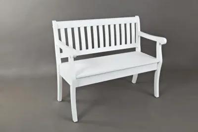 Jofran Artisan's Craft Storage Bench Weathered White