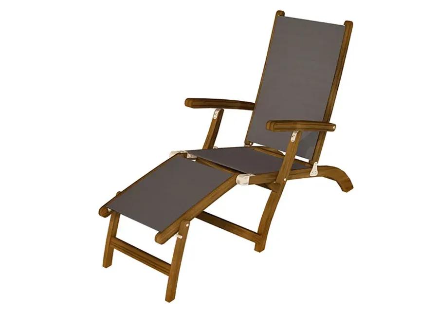 SLING STEAMER GRAY SLING FOLDING OUTDOOR LOUNGE CHAIR