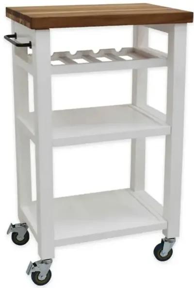 BELDEN KITCHEN CART WHITE