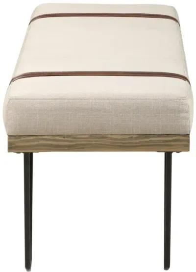 Coaster Austin Fabric Upholstered Accent Bench Beige