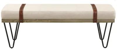 Coaster Austin Fabric Upholstered Accent Bench Beige