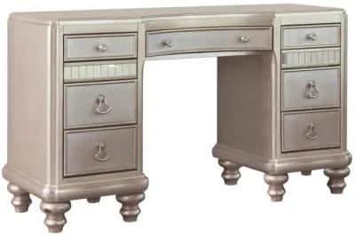 BLING GAME SEVEN-DRAWER VANITY DESK METALLIC PLATINUM