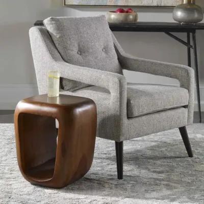 Uttermost Loophole Brown Accent Stool