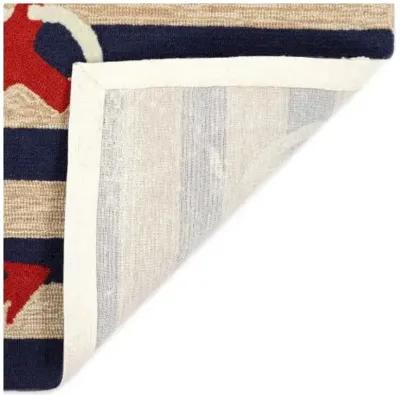 Trans Ocean Liora Manne Frontporch Anchor Indoor/Outdoor Navy Rug