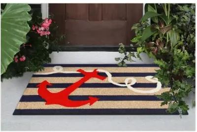 Trans Ocean Liora Manne Frontporch Anchor Indoor/Outdoor Navy Rug