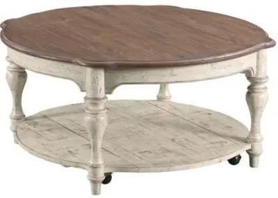 Kincaid Weatherford Cornsilk Bolton Round Cocktail Table