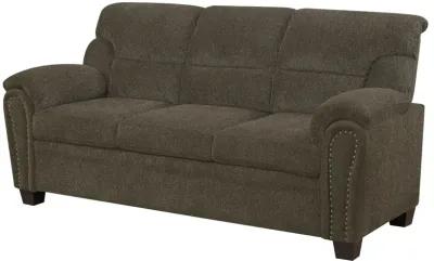 Coaster Clementine Upholstered Padded Arm Sofa Brown