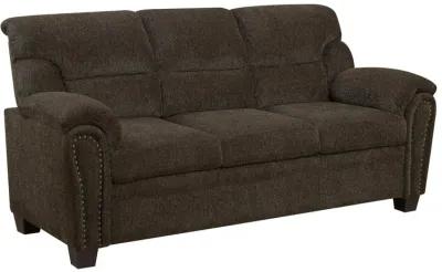 Coaster Clementine Upholstered Padded Arm Sofa Brown