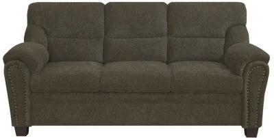 Coaster Clementine Upholstered Padded Arm Sofa Brown