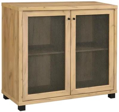 Coaster Mchale 2-Door Engineered Wood Accent Cabinet Golden Oak