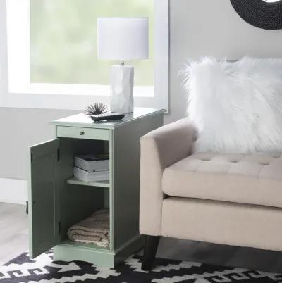 BUTLER ACCENT TABLE WITH USB - AQUA