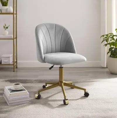 Linon Adalynn Light Gray Home Office Desk Chair