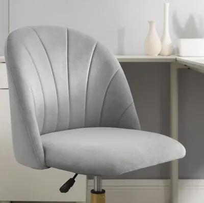 Linon Adalynn Light Gray Home Office Desk Chair