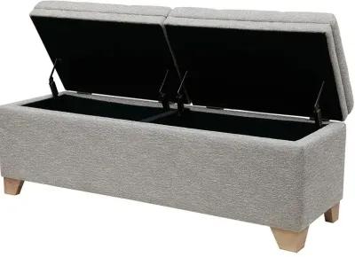 MADISON PARK GREY MULTI ASHCROFT STORAGE BENCH