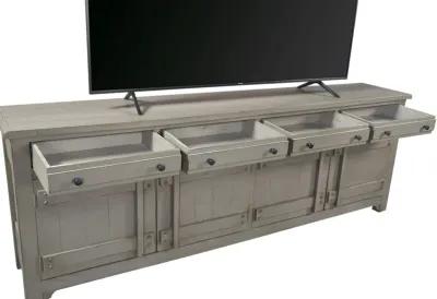 Aspenhome Reeds Farm Weathered Grey 97 Inch TV Stand Console