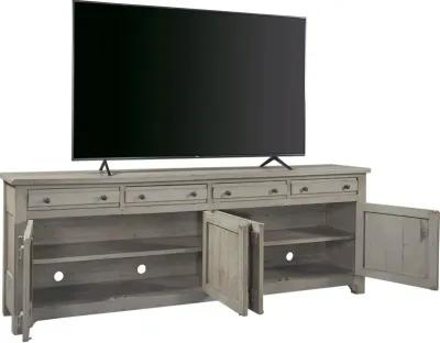 Aspenhome Reeds Farm Weathered Grey 97 Inch TV Stand Console