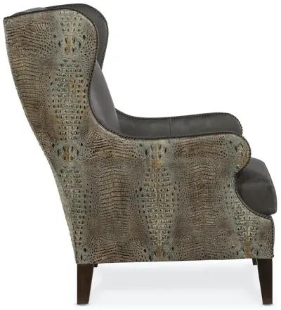 Hooker Furniture Club Leather Chair with Faux Croc