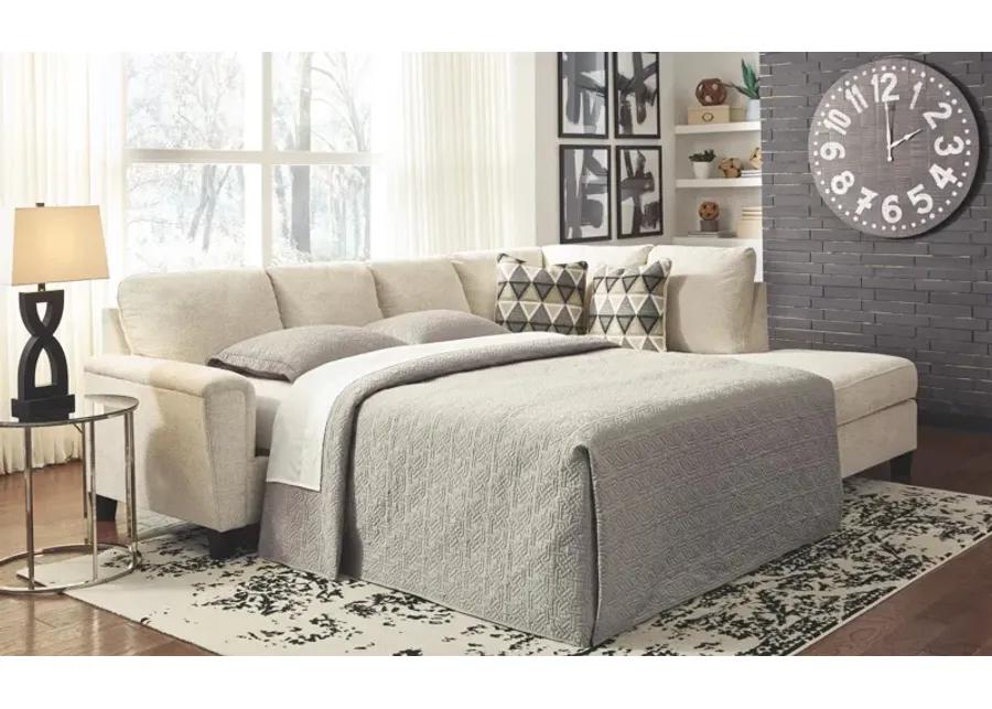 ABINGER 2-PIECE SLEEPER SECTIONAL WITH CHAISE NATURAL SIGNATURE DESIGN