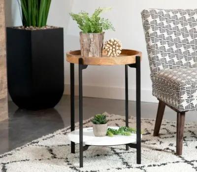 ACCENT TABLE NATURAL/BLACK