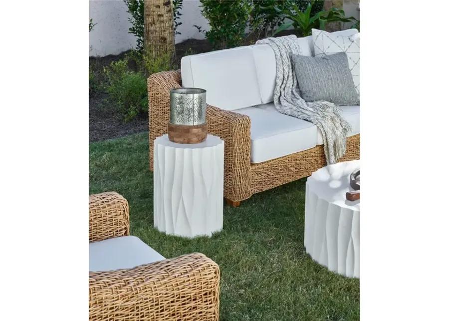 COASTAL LIVING OUTDOOR GENEVA ABACO WHITE END TABLE