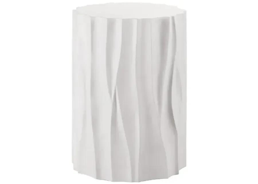 COASTAL LIVING OUTDOOR GENEVA ABACO WHITE END TABLE