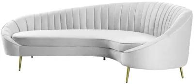 DALLAS GREY MODERN CHAISE-STYLE SOFA WITH PET & STAIN RESISTANT FABRIC