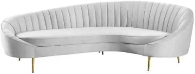 DALLAS GREY MODERN CHAISE-STYLE SOFA WITH PET & STAIN RESISTANT FABRIC