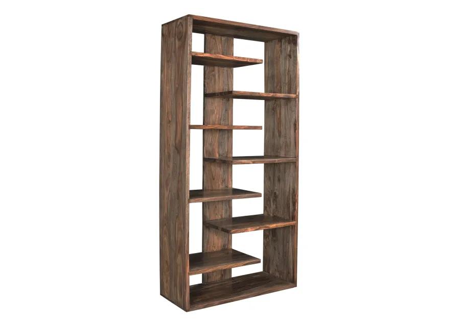 PATRICE OFFSET 7 TIER FLOATING OPEN SHELF BOOKCASE