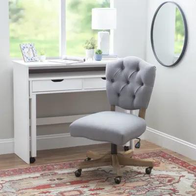 Linon Kelsey Gray Home Office Desk Chair