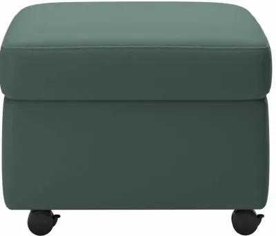 Stressless Leather Modern Aqua Green Medium Ottoman