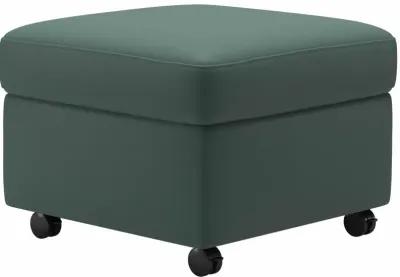 Stressless Leather Modern Aqua Green Medium Ottoman