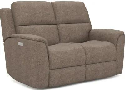 Flexsteel Henry Fog Triple Power Recliner Loveseat