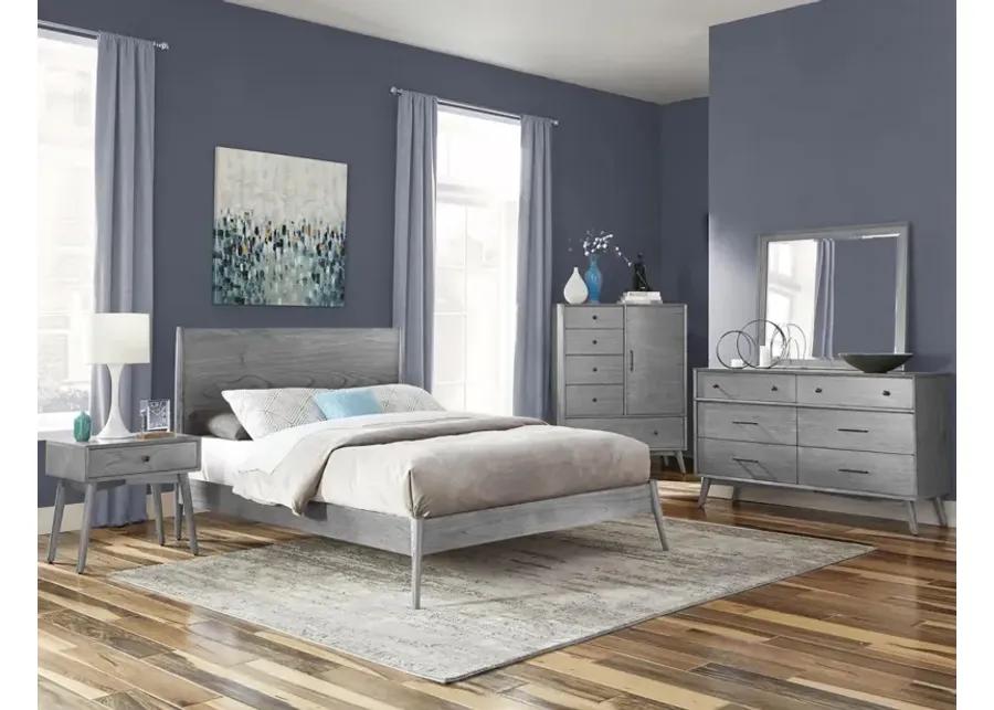 AMERICAN MODERN GREY EASTERN KING PANEL BED