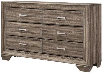 Coaster Kauffman 6-Drawer Dresser Washed Taupe