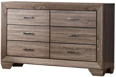 Coaster Kauffman 6-Drawer Dresser Washed Taupe