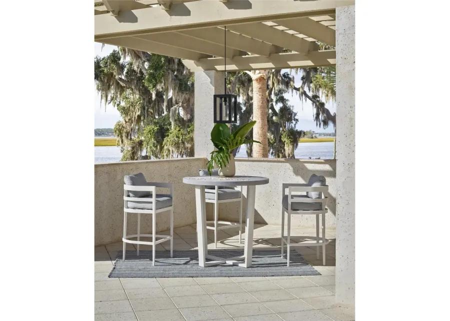 COASTAL LIVING OUTDOOR SOUTH BEACH CHALK/GRAY BAR TABLE