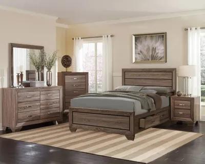 Coaster Kauffman Wood Queen Storage Panel Bed Washed Taupe