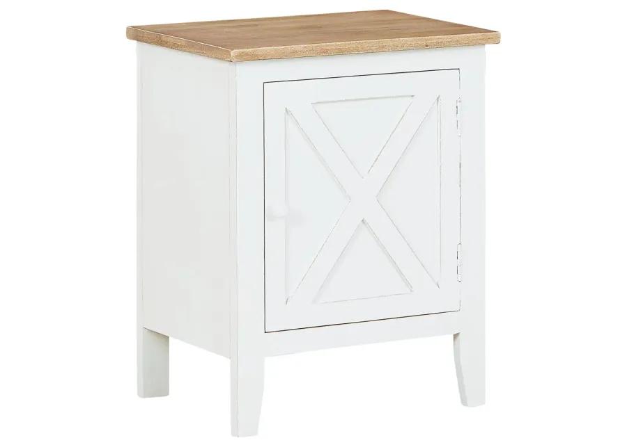 GYLESBURG ACCENT CABINET WHITE/BROWN SIGNATURE DESIGN