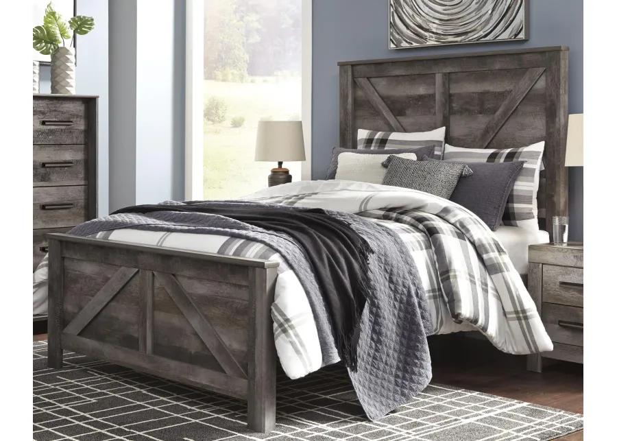 WYNNLOW QUEEN CROSSBUCK PANEL BED GRAY SIGNATURE DESIGN