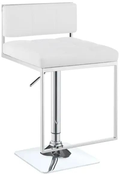 Coaster Alameda Adjustable Bar Stool White & Chrome