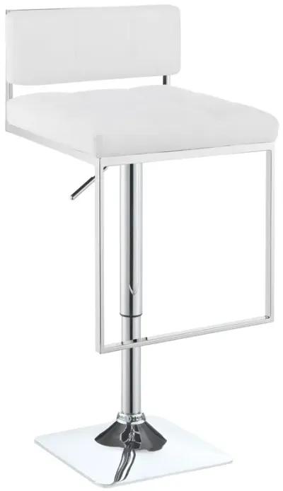 Coaster Alameda Adjustable Bar Stool White & Chrome