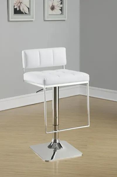 Coaster Alameda Adjustable Bar Stool White & Chrome