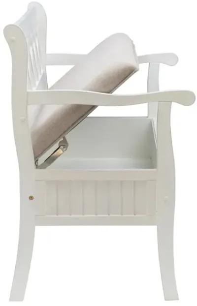 ELLIANA STORAGE BENCH - WHITE