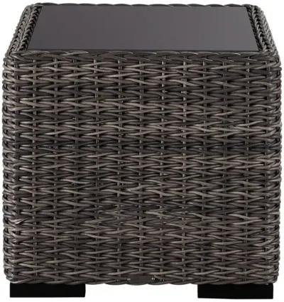 Universal Coastal Living Outdoor Montauk Black/Gray Square End Table