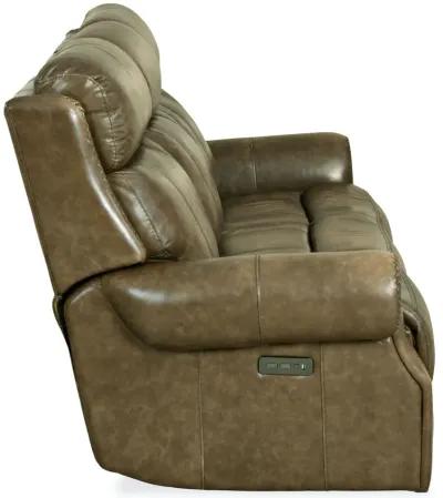 Hooker Furniture Brooks Power Leather Sofa with Power Headrest