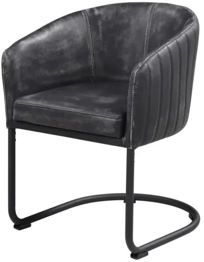 Coaster Banner Leatherette Upholstered Dining Arm Chair Anthracite