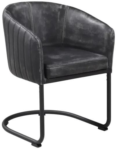 Coaster Banner Leatherette Upholstered Dining Arm Chair Anthracite